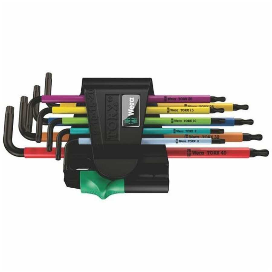 BỘ LỤC GIÁC BÔNG HOA THỊ ngắn nhiều màu có lỗ, tăng giảm từ 05024335001 Wera