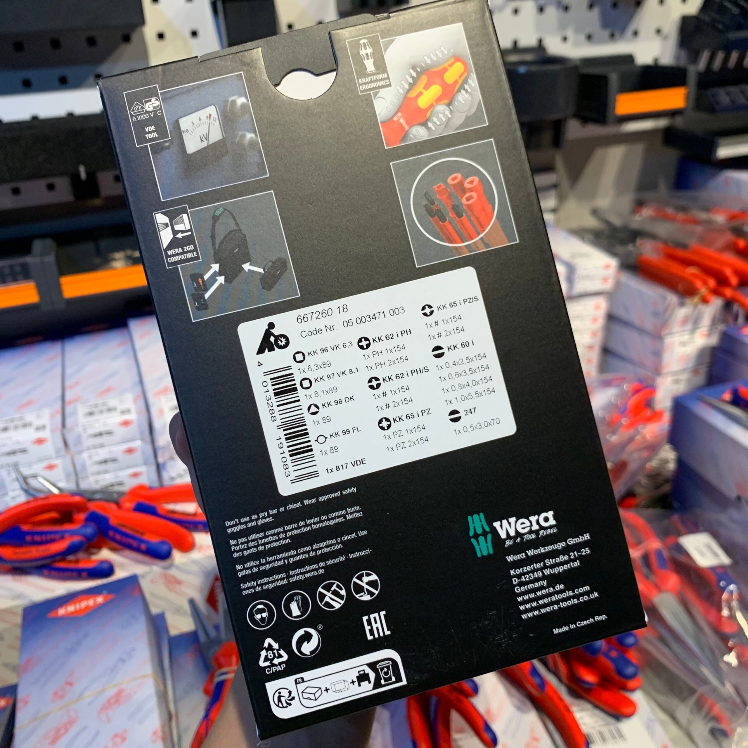BỘ TUA VÍT 18 CHI TIẾT CÁCH ĐIỆN 1000V WERA 05003471001 - Ảnh 7