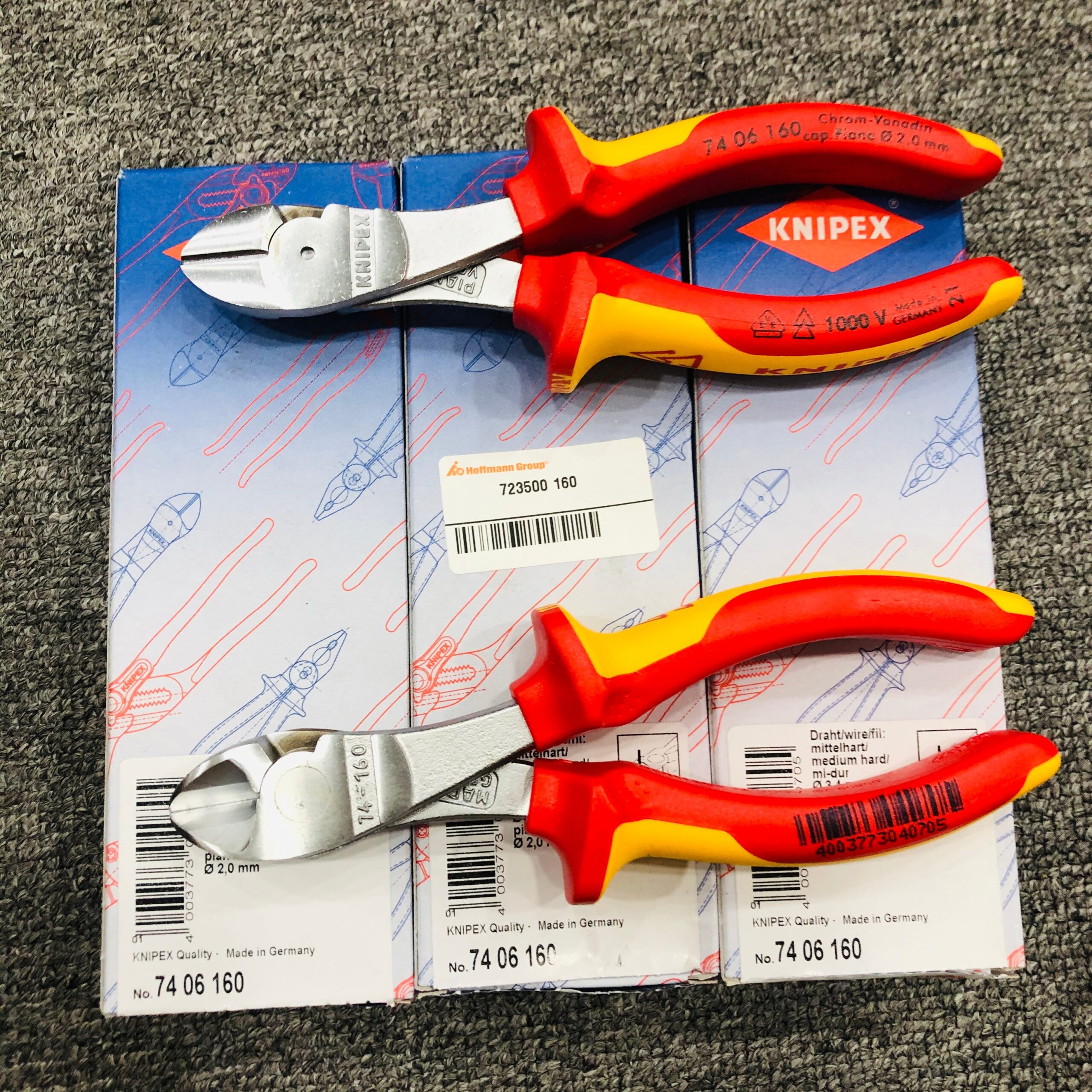 KÌM CẮT MẶT CHÉO MẠ CROM, CÁCH ĐIỆN KNIPEX 160MM 74 06 160 - Ảnh 4