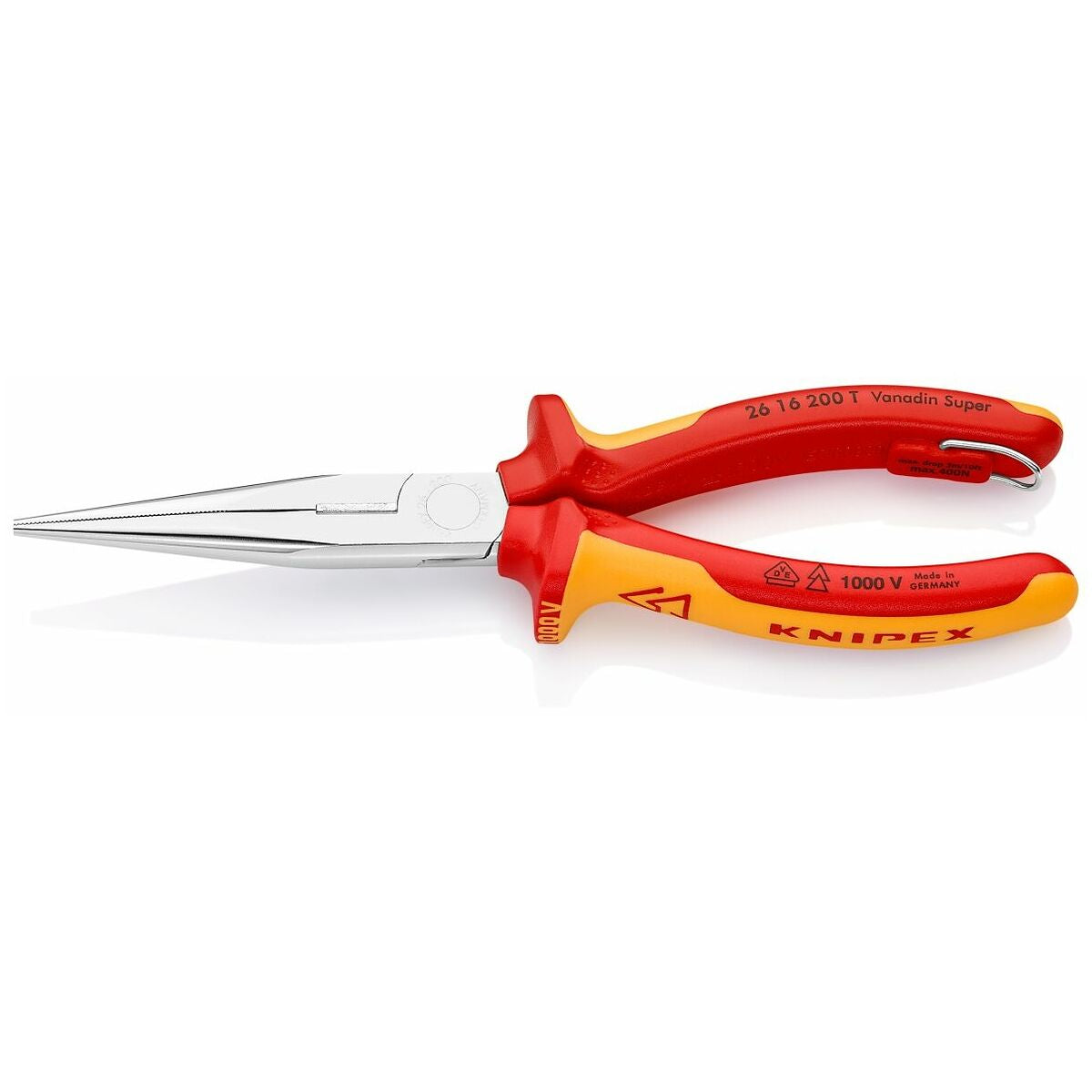KÌM MŨI NHỌN CÁCH ĐIỆN 1000V DÀI 200MM KNIPEX 26 16 200 T - Ảnh 3
