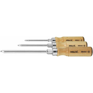 BỘ 3 CÂY TUA VÍT PH1,2,3 CÁN GỖ HOLEX 668460 3