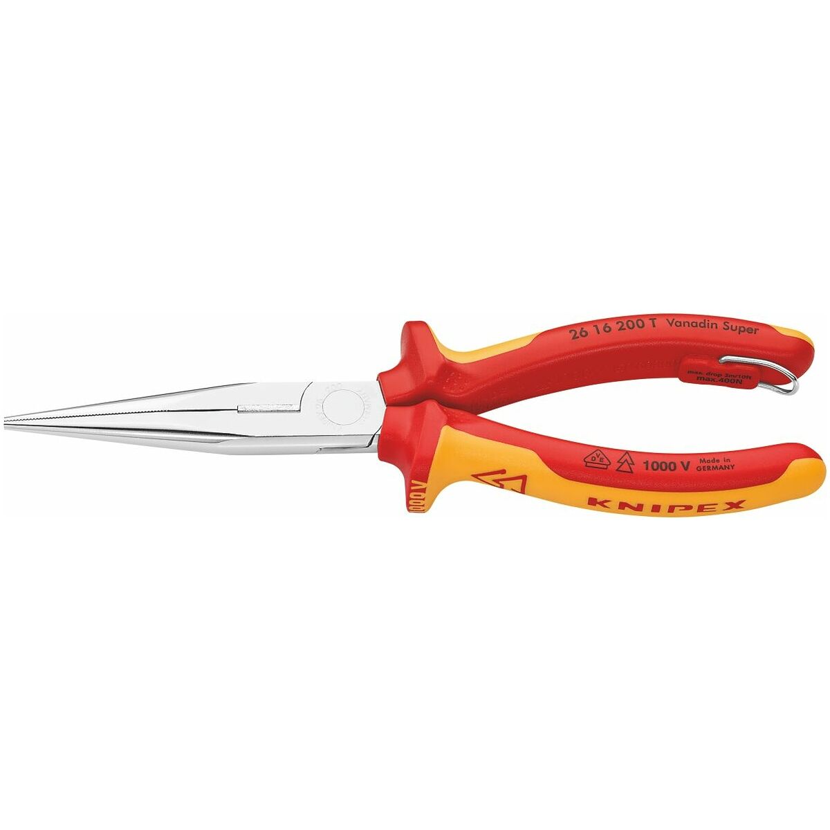 KÌM MŨI NHỌN CÁCH ĐIỆN 1000V DÀI 200MM KNIPEX 26 16 200 T
