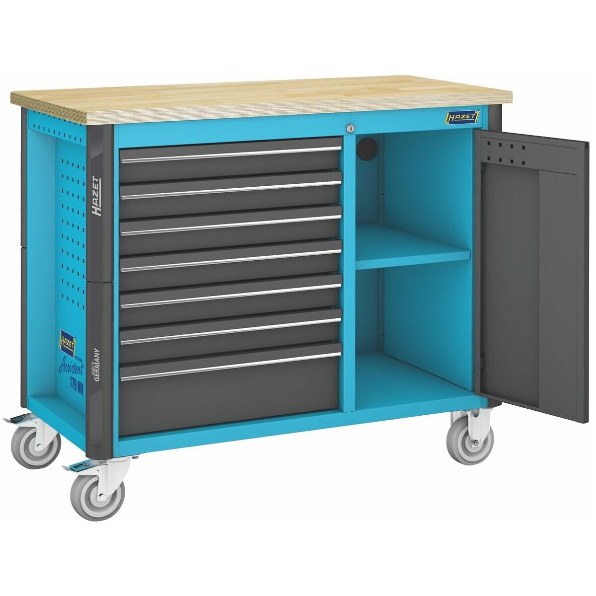BÀN LÀM NGUỘI DI ĐỘNG CÓ TỦ 7 NGĂN HAZET 918279 179NW-7 - Ảnh 5