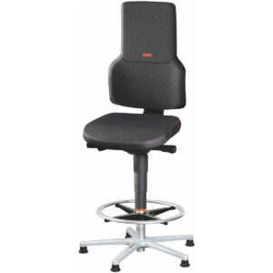 GHẾ LÀM VIỆC XOAY, BỌC VÃI, CÓ VÒNG ĐỂ CHÂN, DÁNG CAO 965040