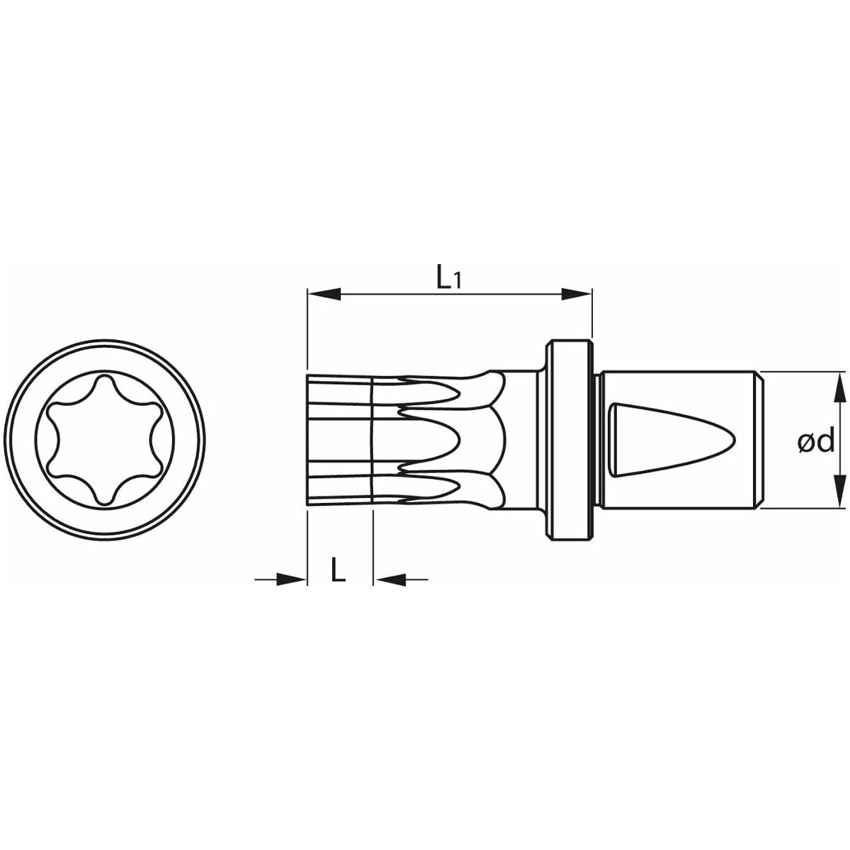 ĐẦU DAO TẠO LỖ TORX TX25 D=12MM GARANT 293063 TX25 - Ảnh 4