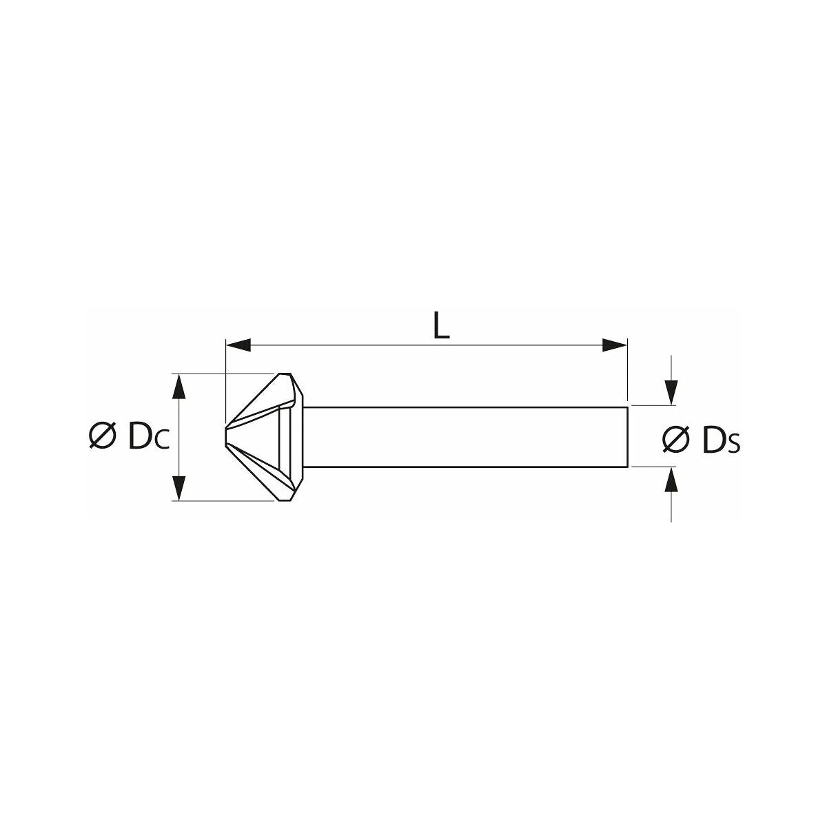 MŨI VÁT MÉP THÉP GIÓ KHÔNG PHỦ D40MM 90 ĐỘ GARANT 150150 40 - Ảnh 3