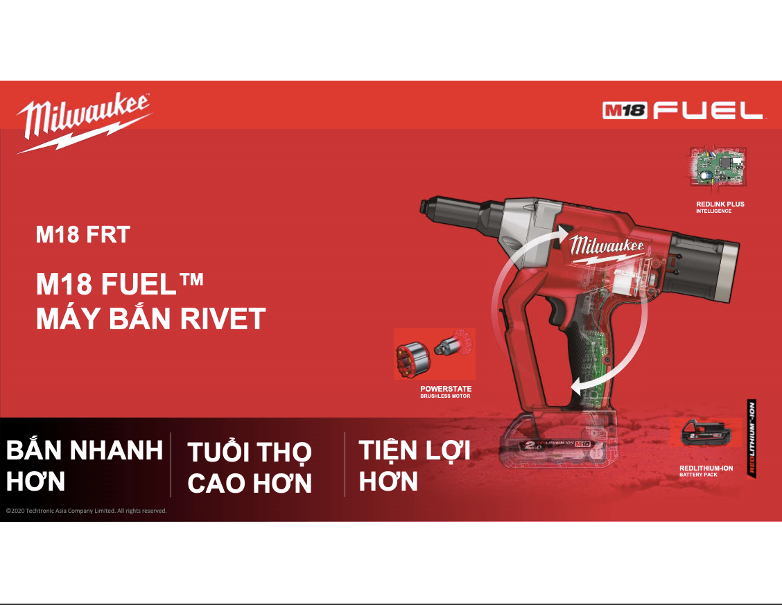 Máy bắn đinh rút MILWAUKEE M18 FRT-0X0 (bare) - Ảnh 4