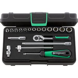 SOCKET SET 1/4 SQUARE DRIVE, 19 PIECE