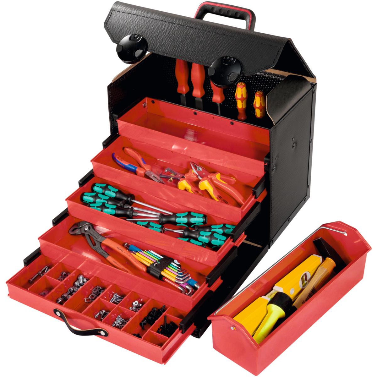 VALY ĐỰNG DỤNG CỤ 5 NGĂN KÉO BỌC DA CAO CẤP PARAT® - Ảnh 5
