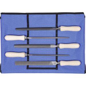 BỘ DŨA KỸ THUẬT 5 CÂY 200MM CUT 2, CÁN GỖ, TRONG CUỘN VẢI