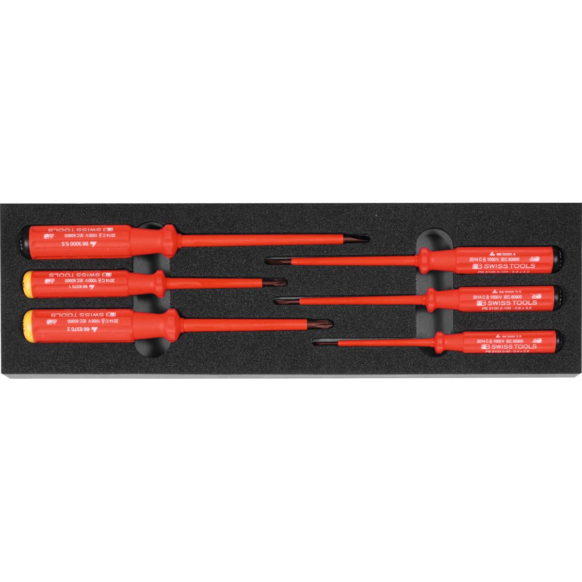 BỘ TUA VÍT CÁCH ĐIỆN 1000V 6 CHI TIẾT PB SWISS TOOLS 955156 6