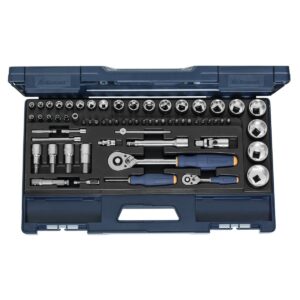 SOCKET SET 1/4+1/2 INCH, 65 PCS