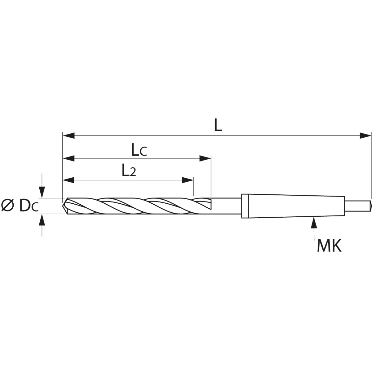 MŨI KHOAN HSS ĐUÔI CÔN MORSE 3 GARANT 116340 PHI 26,5MM - Ảnh 3