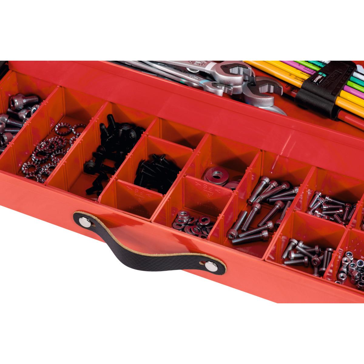 VALY ĐỰNG DỤNG CỤ 4 NGĂN BỌC DA CAO CẤP, CÓ BÁNH XE VÀ CẦN KÉO DÀI PARAT® - Ảnh 8