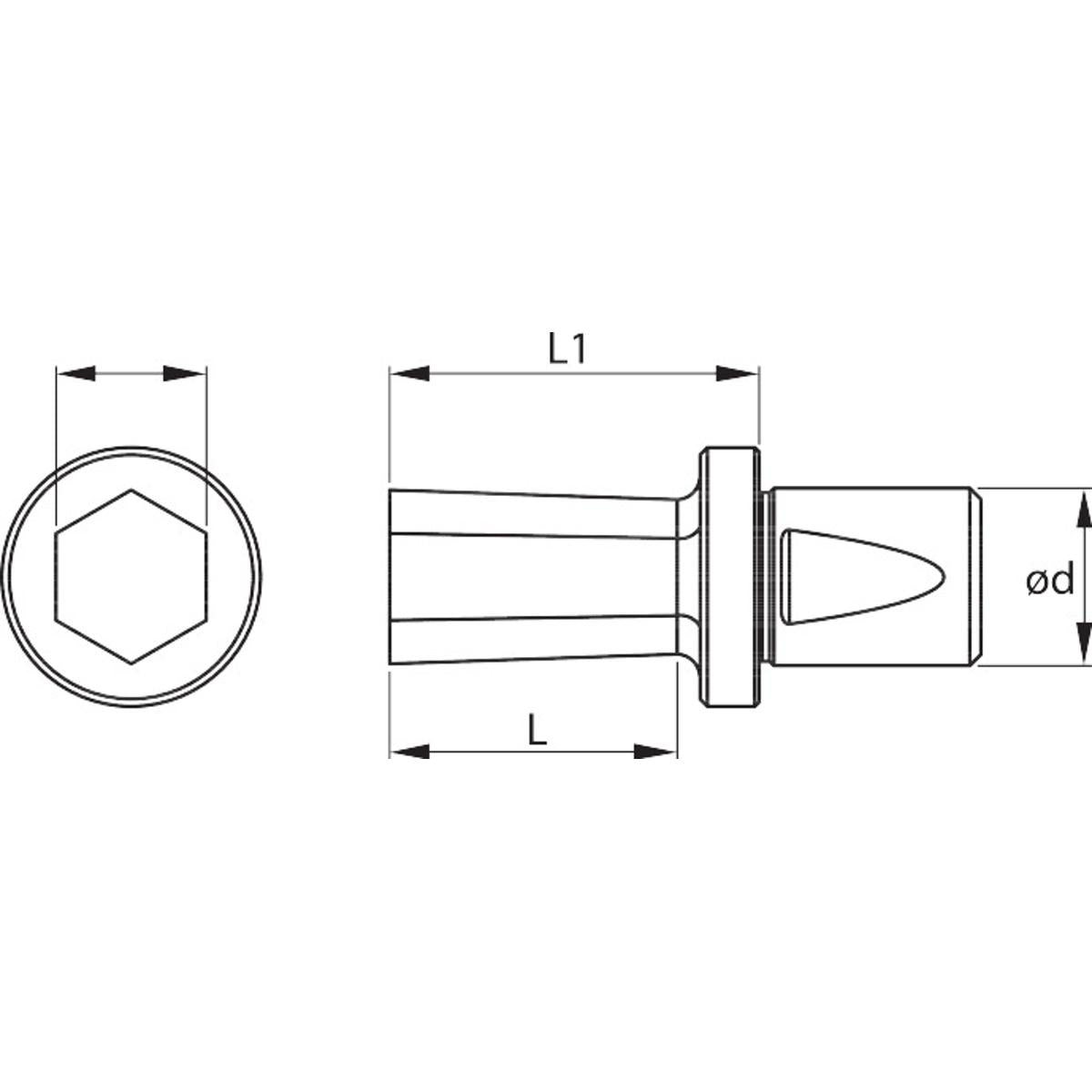 ĐẦU DAO TẠO LỖ LỤC GIÁC 14MM D12MM GARANT 293043 14 - Ảnh 4