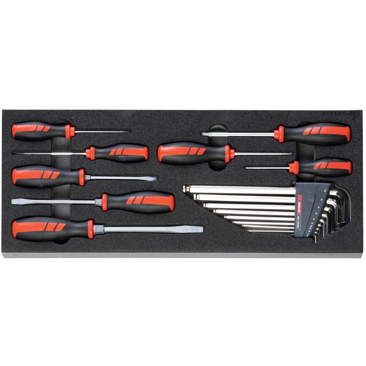 BỘ TUA VÍT VÀ LỤC GIÁC 17 CHI TIẾT HOLEX 952919 17