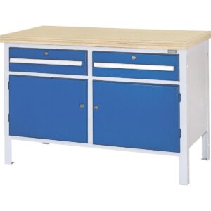 BÀN LÀM VIỆC VỚI 2 NGĂN KÉO, 2 CỬA VÀ VÁCH NGĂN TRUNG TÂM GARANT 1200 MM