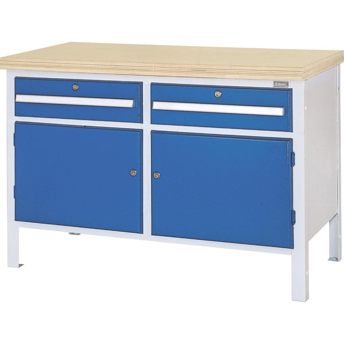 BÀN LÀM VIỆC VỚI 2 NGĂN KÉO, 2 CỬA VÀ VÁCH NGĂN TRUNG TÂM GARANT 1200 MM