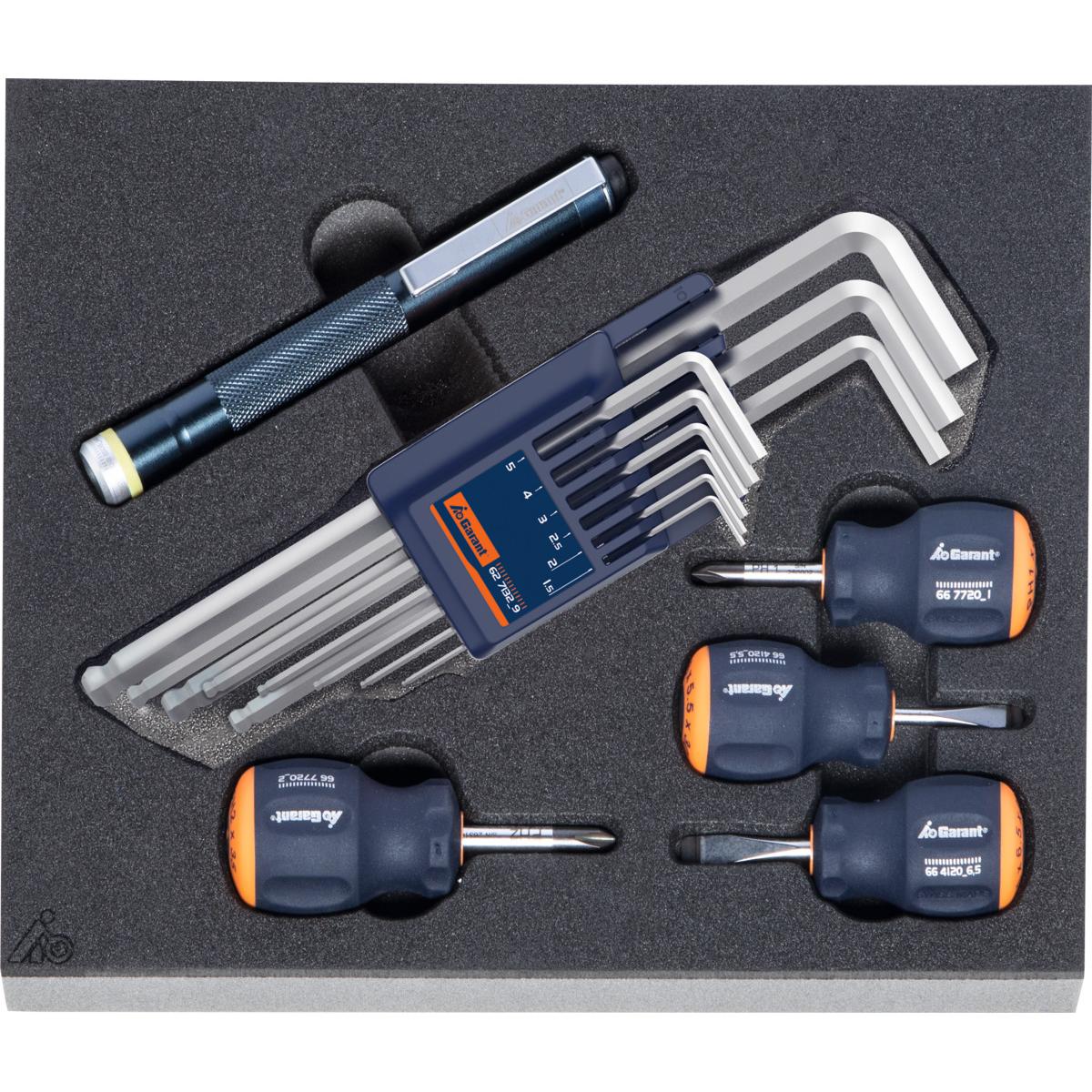 BỘ TUA VÍT NGẮN VÀ LỤC GIÁC 14 CHI TIẾT GARANT 954845 14