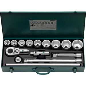 SOCKET SET 3/4 SQUARE DRIVE, 15 PIECES