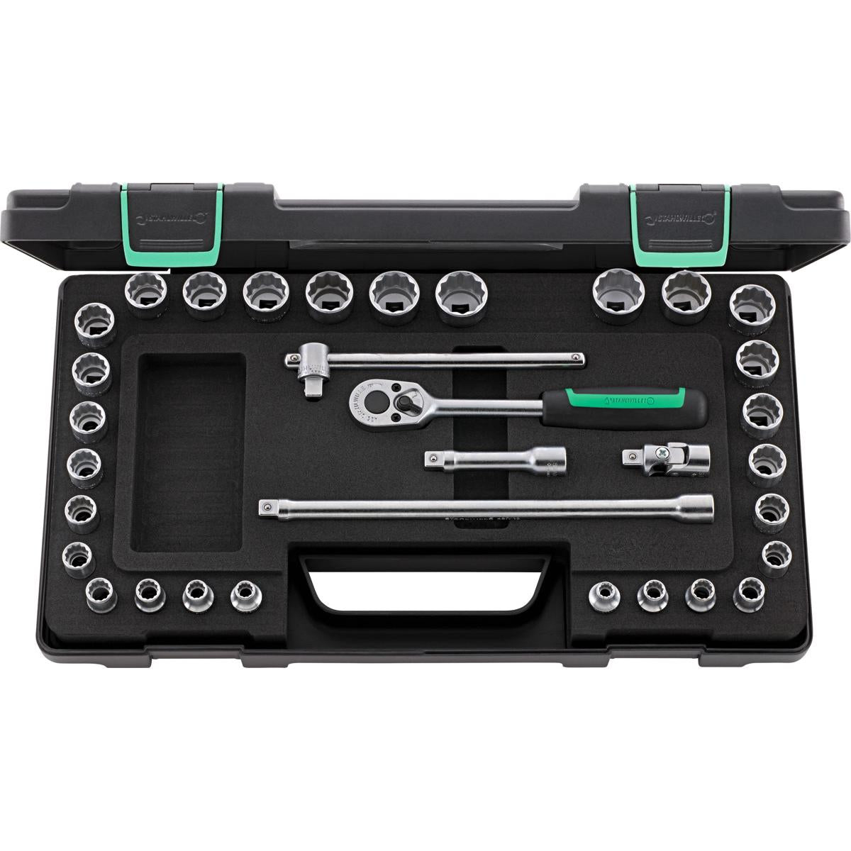 SOCKET SET 3/8 SQ/DR 33 PCS