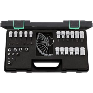 SOCKET SET 1/4 + 3/8 + 1/2 SQ/DR 35 PCS