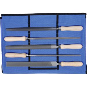 BỘ DŨA KỸ THUẬT 5 CÂY 250MM CUT 2, CÁN GỖ, TRONG CUỘN VẢI