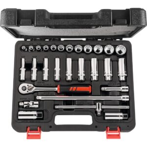 SOCKET SET 3/8 SQ/DR 28 PCS
