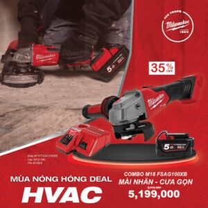 COMBO M18 FSAG100XB- MÀI NHẪN, CƯA GỌN